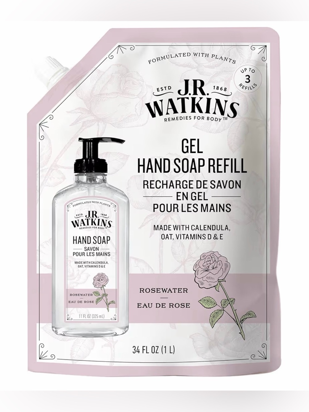 J.R. Watkins Liquid Hand Soap Refill (NEW!)